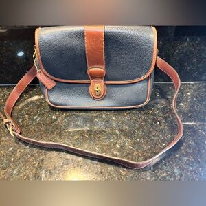 Coach Black and Brown Leather Crossbody Bag